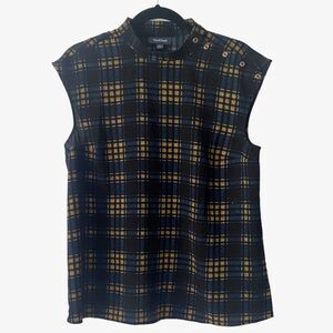 Modcloth Plaid Sleeveless‎ Tank Top